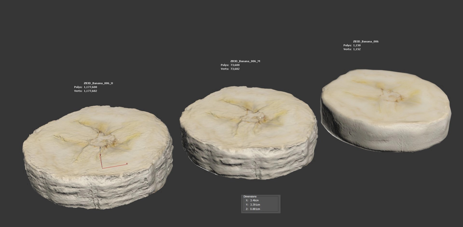 Banana 3D model – ZB-Vision